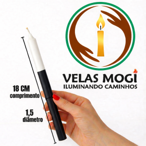 VELA PALITO BICOLOR PRETO / BRANCO | 01KG