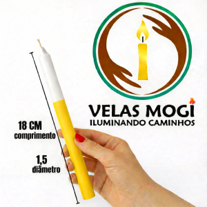 VELA PALITO BICOLOR AMARELO / BRANCO | 01KG